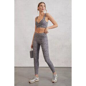 Varley Gray Silver Snakeprint Animal Print Century‎ Leggings Size XS